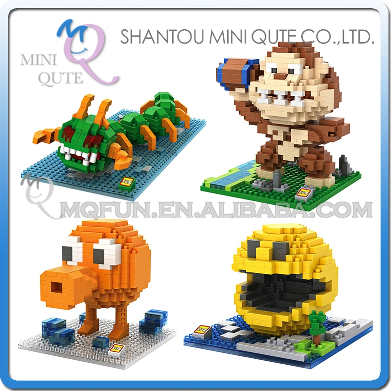4 шт./лот мини Qute LOZ Kawaii стиль мультфильм пикселей сороконожка пластиковые блоки
