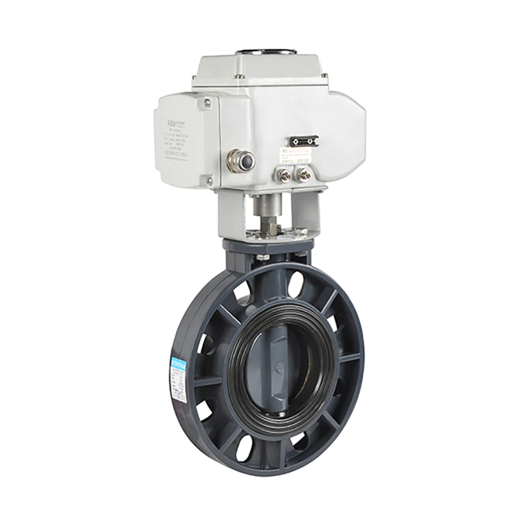 6 inch PVC Motorized Butterfly Valve Modulating Type 0 10V DN150
