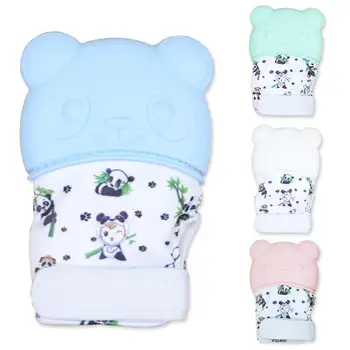 

Food Grade Silicone Baby Teether Glove Cartoon Panda Baby Teething Glove For Baby Care Gums Massage Pacifier Glove