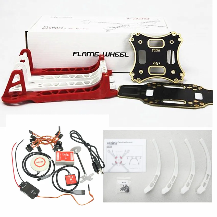 DJI F450 ARF KIT стойка квадрокоптера пламя колесо + шасси Naza M Lite (с GPS) Полетный