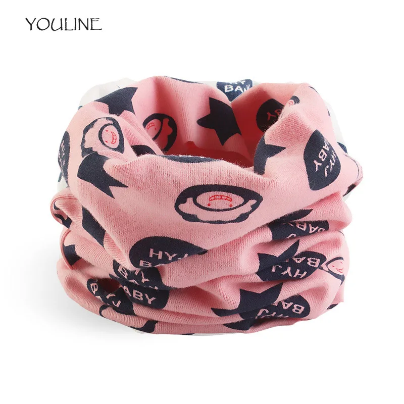 

YOULINE 2018 New Spring Autumn print baby scarf cotton scarves boys girls kids O Ring scarf children collars neck scarf S17170