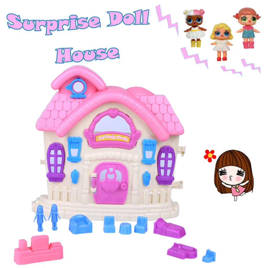 Kawaii забавные очаровательные ролевые игры принцесса Кукольный дом игрушка для детей для сюрприза куклы Развивающие игрушки для детей Подарки