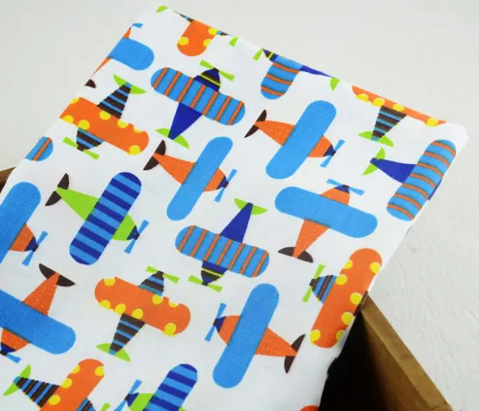 cartoon Airplane Printed 100 Cotton Fabric kids Bedding Home Textile