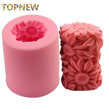 

1X 3D Big Flower silicone soap Moulds candle mold Daisy flowers Fondant cake decoratings Tools equipment Sunflower mould C3078