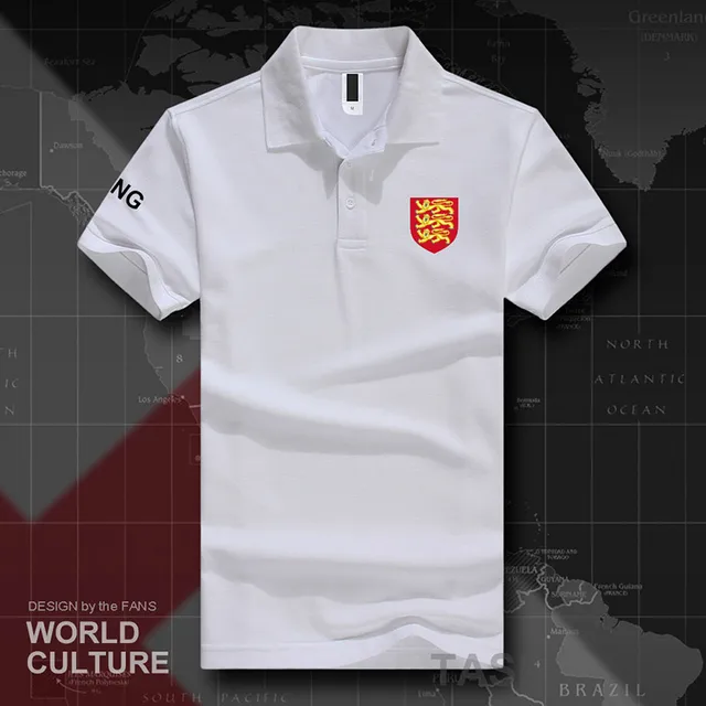 England English ENG UK polo shirts men short sleeve white brands