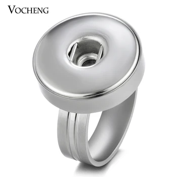 

10PCS/Lot Wholesale Stainless Steel Snap Button Charms Ring 18mm 3 Sizes Vocheng Interchangeable Jewelry NN-542*10