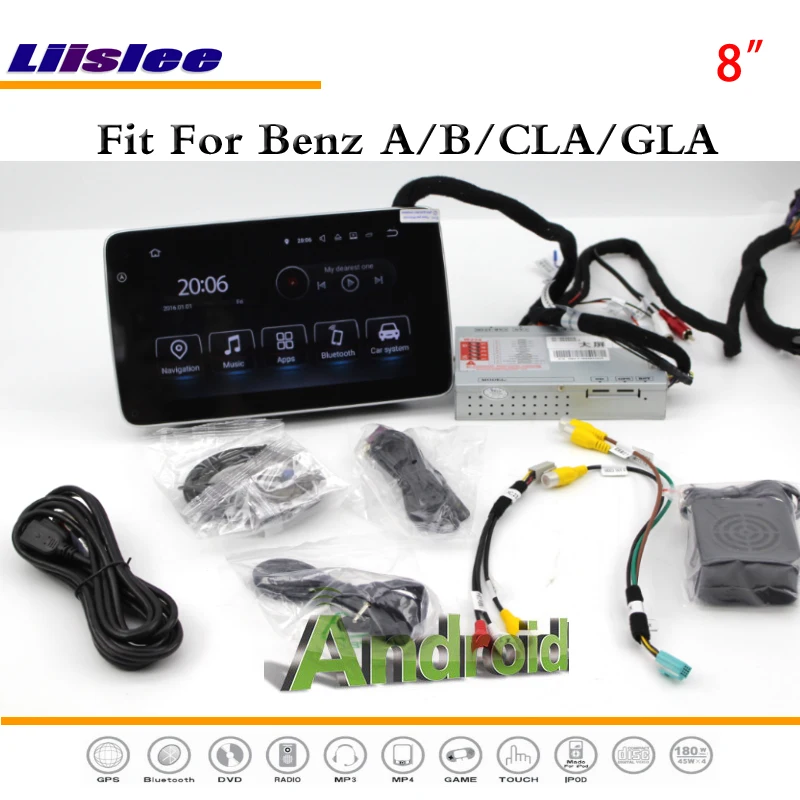 Best Liislee Car Android Multimedia For Mercedes Benz A / B / CLA Stereo Radio BT FM WIFI CD DVD Player GPS Nav Map Navigation System 2
