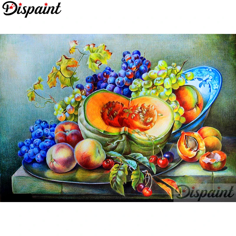 

Dispaint Full Square/Round Drill 5D DIY Diamond Painting "Fruit grape" Embroidery Cross Stitch 3D Home Decor A10422