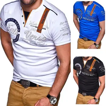 

ZOGAA Men T Shirt Short Sleeve Mens Fashion Personality Cultivating Cotton Shirt Letter Printed T shirts Casual Male Tops Tshirt
