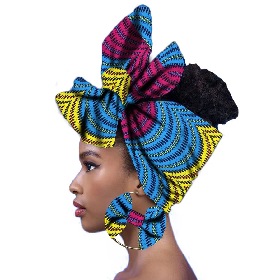 African Headwrap Wax Turban Ankara Headtie (8)