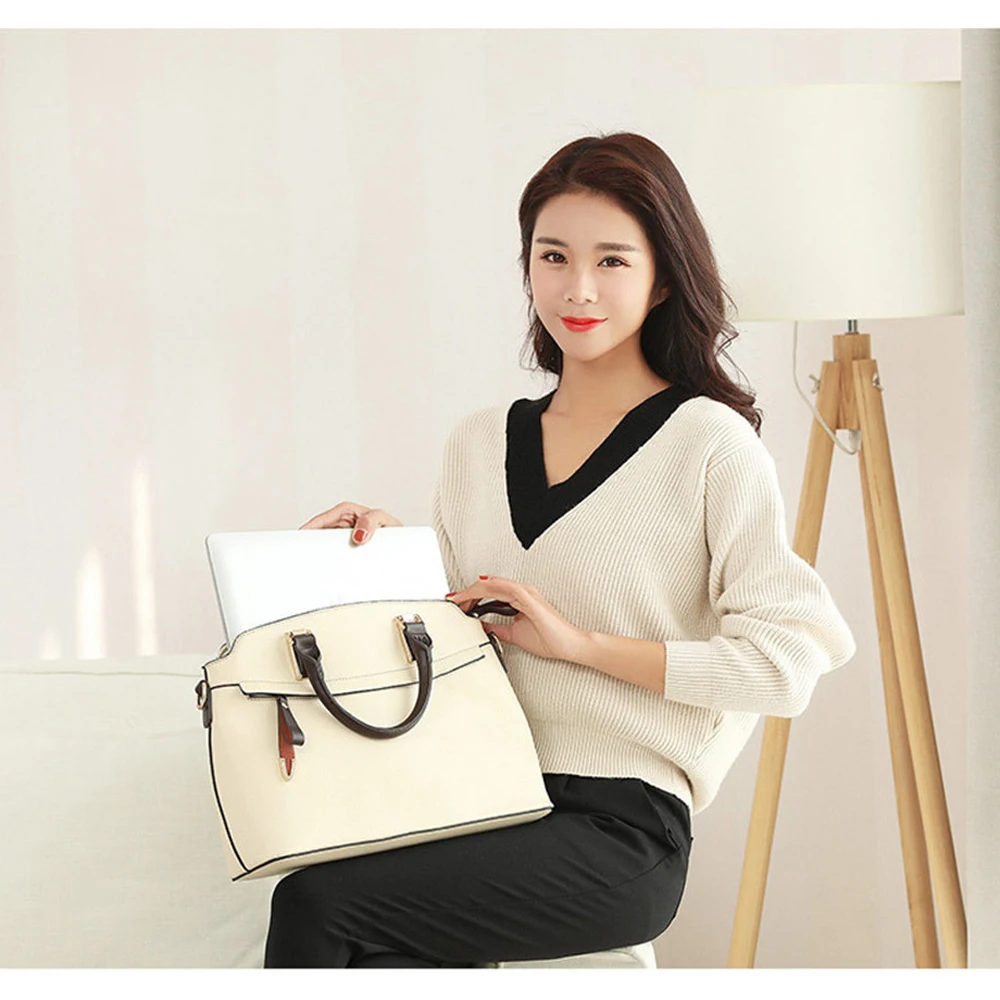 

Women Shoulder Messenger Bag 15 Inch Laptop Handbag For Macbook Lenovo Dell Asus HP Korean Style Fashion PU Leather Briefcase