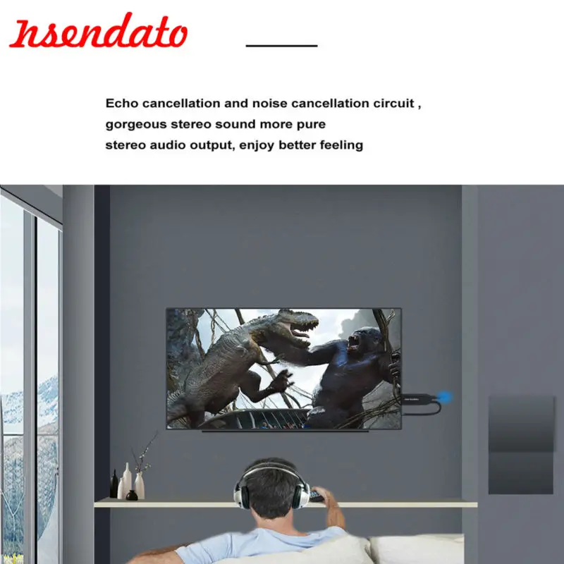 Bluetooth 4 0 Audio Stereo Sound TV Transmitter Adapter Audio Bluetooth Transmitter for Headphones TV Notebook DVD PC