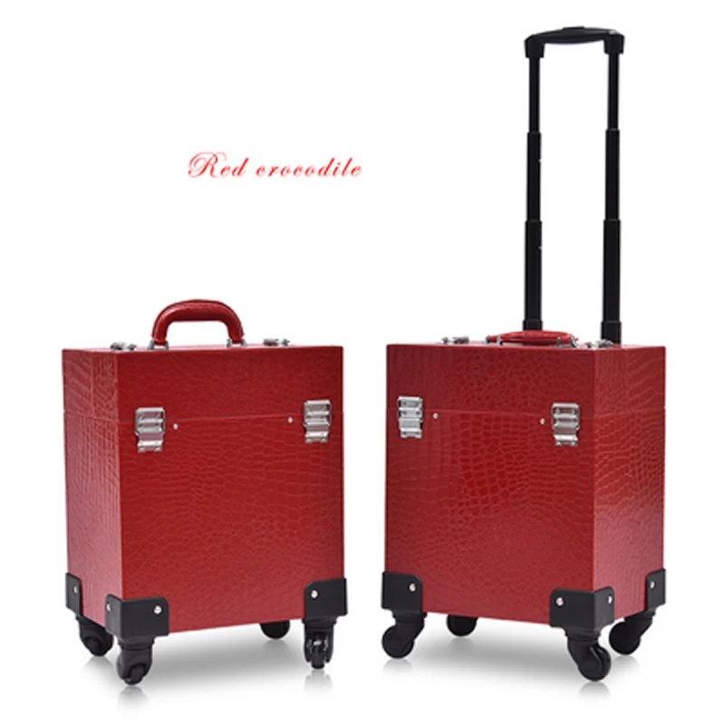 Mignon Ongles À Case Sur d Cosmétique Beauté Bagage Outils Femmes c a Salons Valise Maquillage B Roues Roulement Nouveau Boîte Chariot Tatouage dxqzWwd7