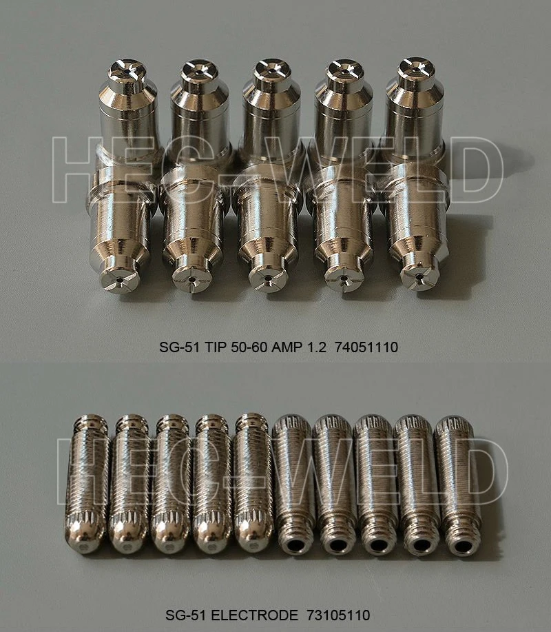 

20pcs SG51 Consumables(10 tps+10 electrodes) for 60a inverter DC Air Plasma Cutter Accessories for SG51 cutting torch/gun