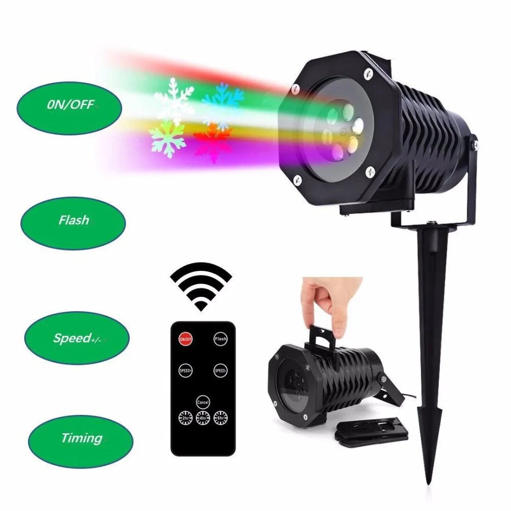 aliexpress com buy 2017 remote waterproof moving snow christmas snow light projector