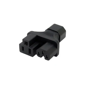 

New UPS Server IEC C14 Male to 2 x C13 Female Y Splitter Power Split Adapter US Plug