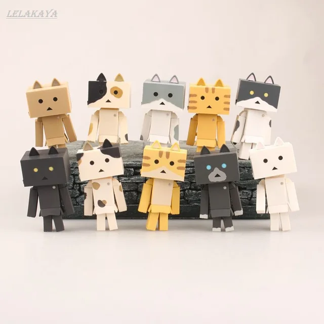 Danbo 10 Pcs Set Danbo Mini Danbor Kualitas Tinggi Anak Hadiah Mainan Kucing Halaman Belakang Anime Di Danbo Nyan Papan Boneka Danbo Mini Children Giftdanboard Danbo Aliexpress