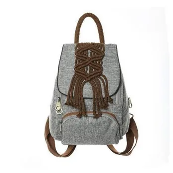 

New Coming Canvas backpacks!High-quality Unisex Nice Appliques Canvas Shopping backpack Top-Hot zippers&Hasp National Holder