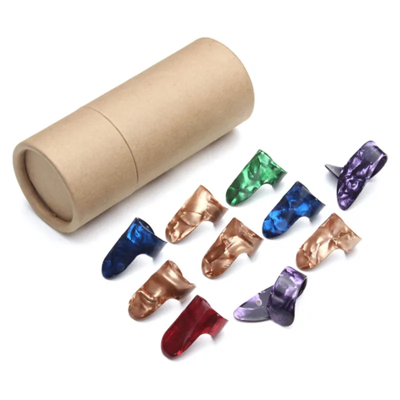 

Celluloid 10pcs Fingerpicks Finger Nail Picks Plectrums For Guitar Finger Thumb Guitar Picks Guitar Parts & Accessories