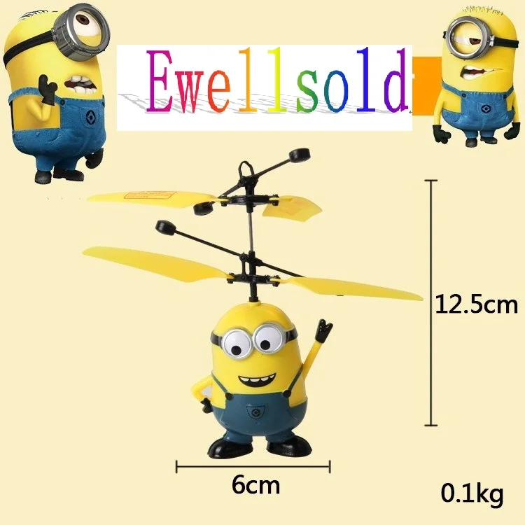Ewellsold Mini RC Helicopter Induction Flying Remote Control drones Kids Electronic Toys Free shipping
