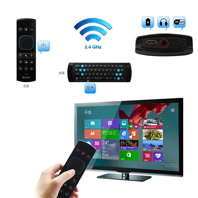 2 4G Wireless Multifunction Air Mouse Remote Control for Computer PC TV L3EF
