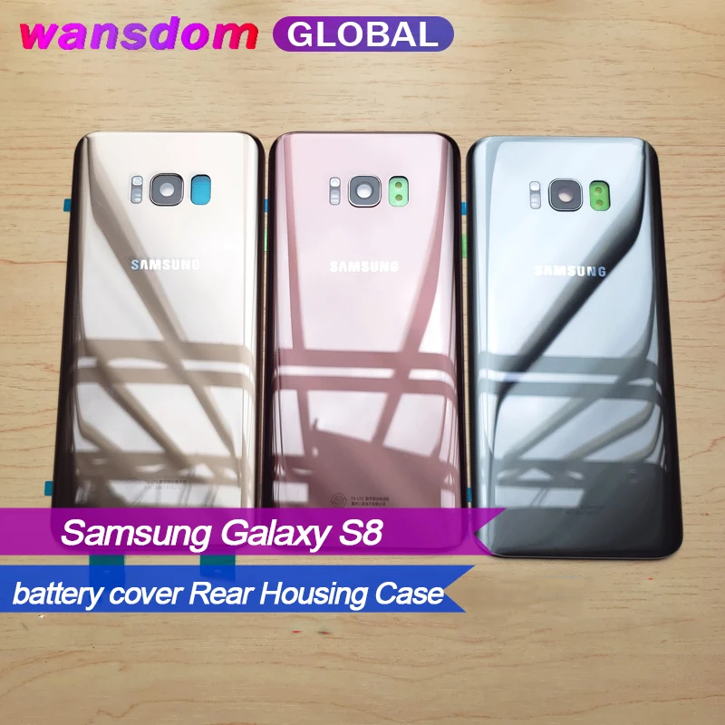 Wyprzedaż oryginalna Samsung Galaxy S8 tylna pokrywa 3D szklana obudowa  baterii do Samsung S8 wymiana obudowy + naklejka samoprzylepna|Obudowy do  telefonów komórkowych| - AliExpress