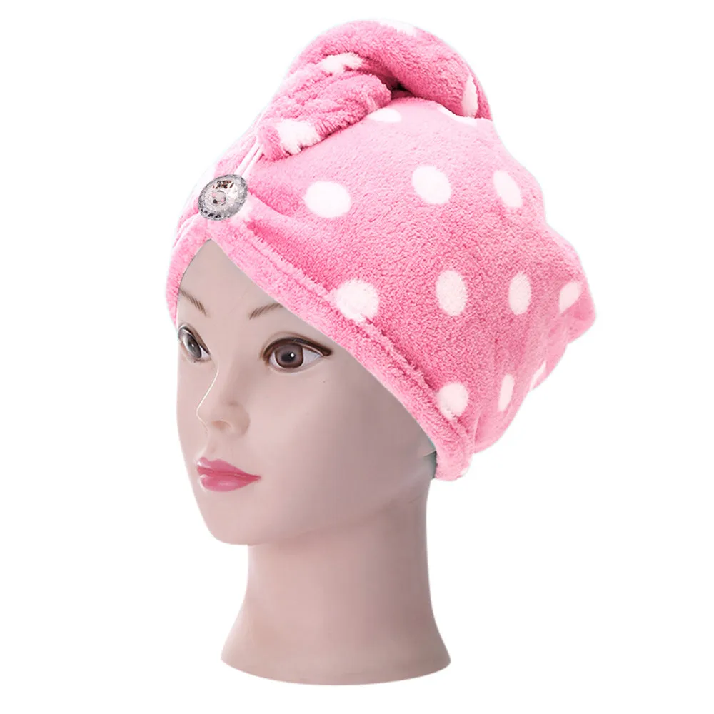 Microfiber Hair Turban Quickly Dry Hair Hat Wrapped Towel Bathing Cap