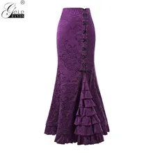 Женские весенние юбки до середины икры на шнуровке с золотыми ручками, офисные женские юбки размера плюс, одноцветная юбка