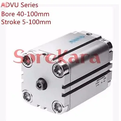 

Stroke 90mm Bore 40mm ADVU-40-90-A-P-A Compact Pneumatic Cylinder Double Acting With Magnet FESTO Type