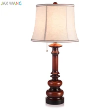 JW Европейский современный минималистичный стол из массивной древесины лампа ткань Абажуры для гостиной спальни прикроватная лампа для домашнего освещения