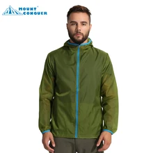 Men’s Outdoor Sports Waterproof Quick Dry Coat Breathable Hooded Shirts Summer Hiking Camping Sun-Protective Jackets