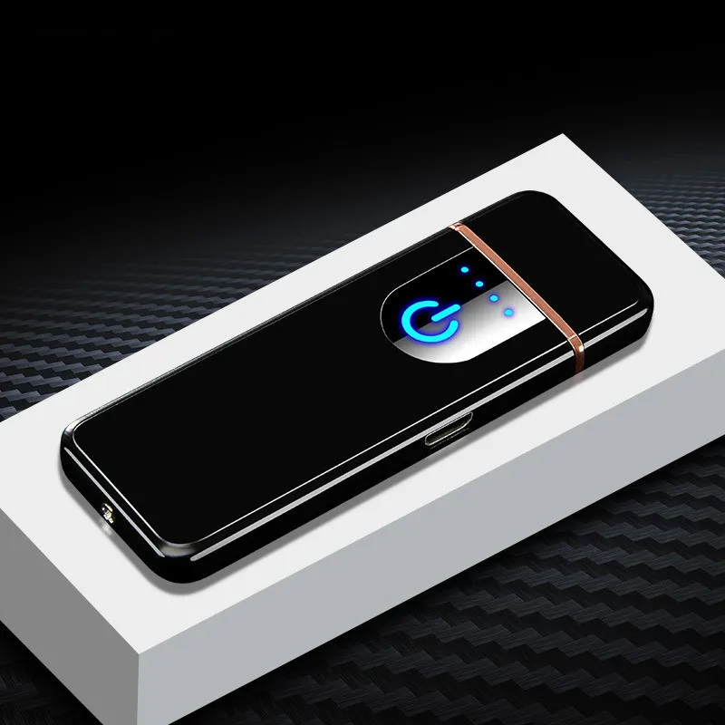 2019 тонкая зажигалка с usb зарядкой для электронных сигарет сенсорным экраном