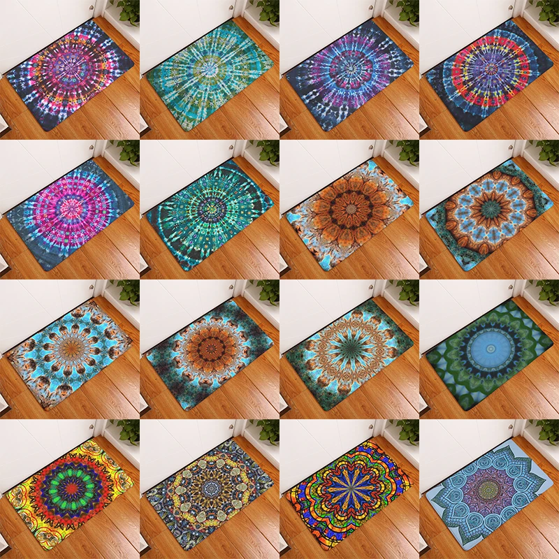 

Homing Mandala Geometry Patte Fashion Rectangular Mats 40*60cm Entrance Doormats Washable Kitchen Mats for Home Floor Bathroom
