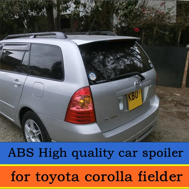 

For Toyota Corolla Fielder spoiler 2003-2009 fielder spoiler with High Quality ABS Material unpaint Color Rear spoiler