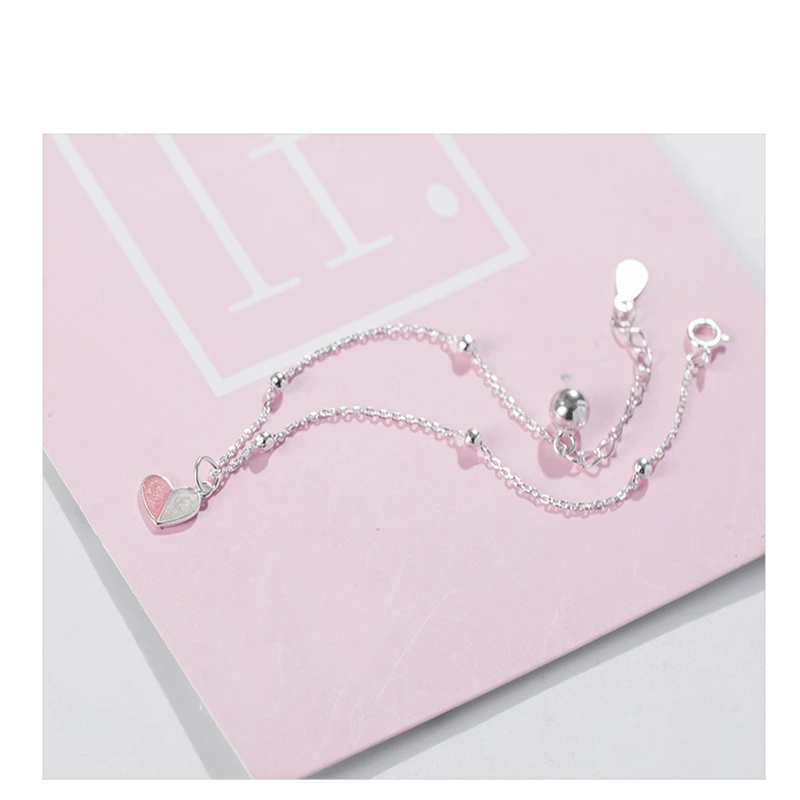 AKOLION серебряное кольцо с розовым сердцем 925 Свадебные ювелирные изделия простой дизайн сердца Регулируемые кольца для женщин подарок для девочек цена