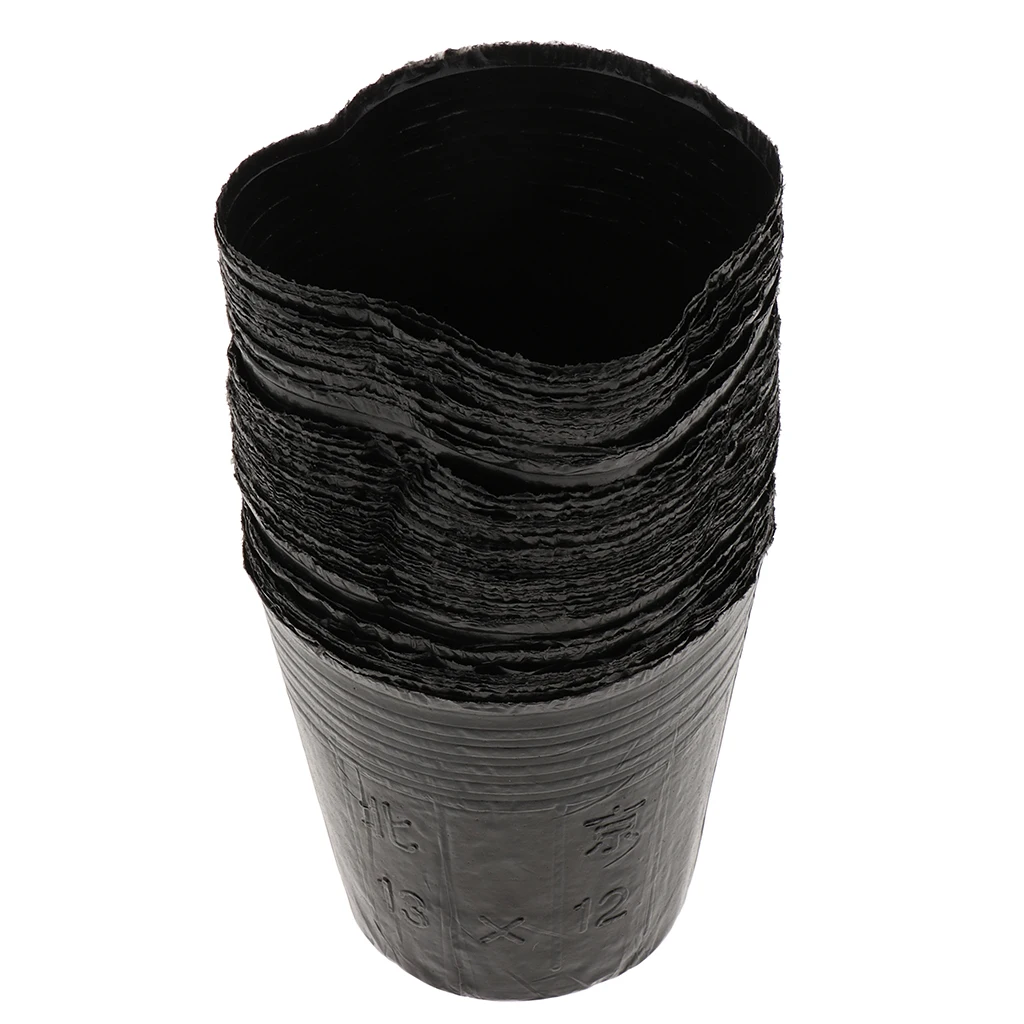 

100pcs Cute New Potted Plant Nursery Flower Seedling Pot Containers Raise Garden Plant Bag Pouch Holder Nursery Seedling Pots