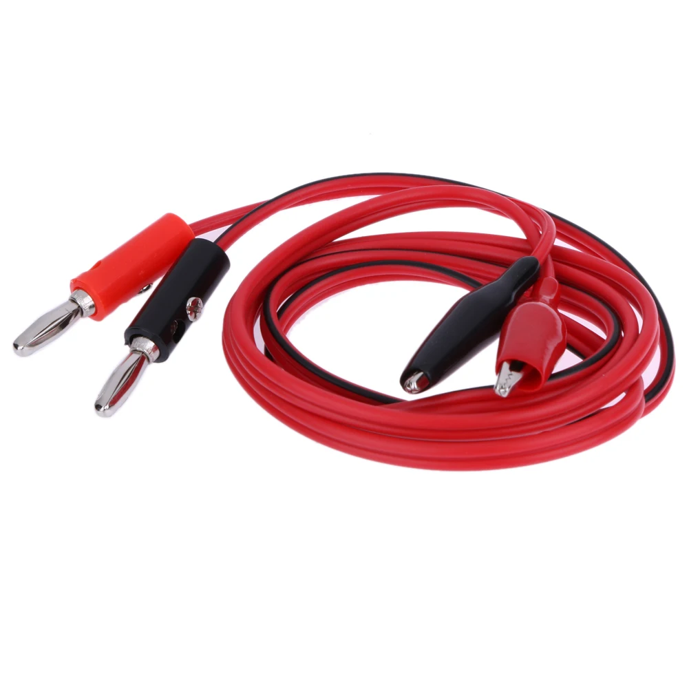 

1 Pair Alligator Testing Cord Lead Clip to Banana Plug cable for Multimeter Probe Electrical Clamp Alligator Testing 102 cm