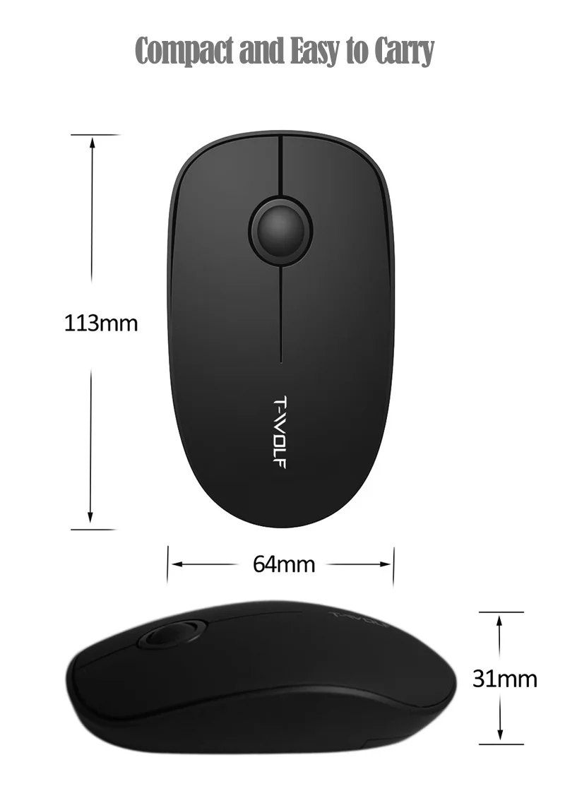 T-WOLF Q1 2.4GHz Computer Wireless Mouse (13)