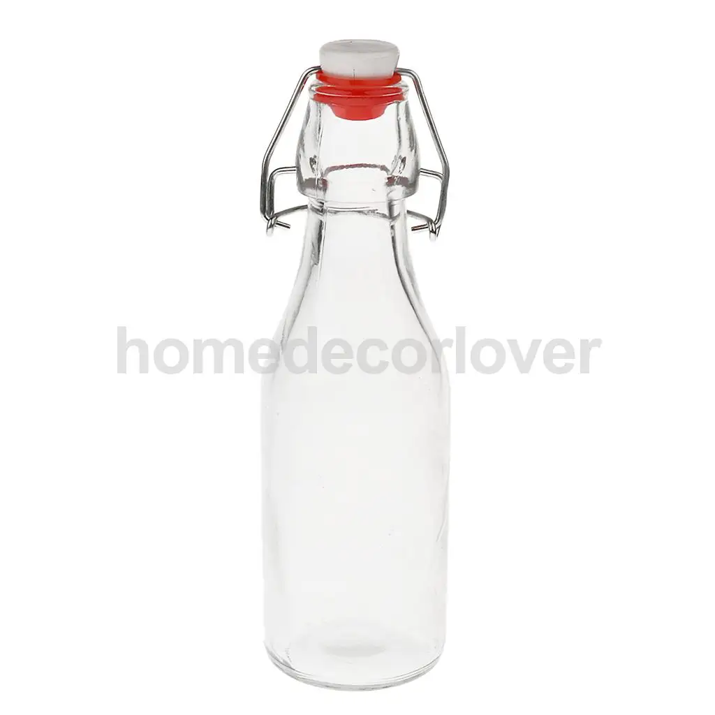 250ml 500ml 1000ml Glass Beer Brewing Bottle Flip Top Water Juice Bottle Wine Liquor Honey Storage Bottle 