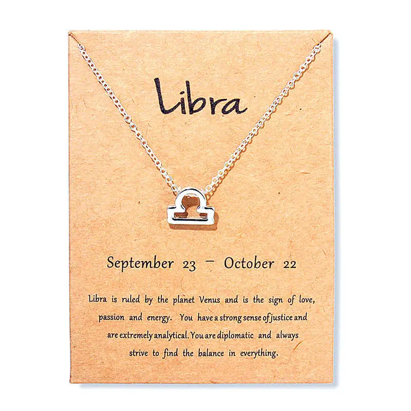 Винтажное ювелирное изделие с надписью Libra Virgo Sagittarius 12 Подвесок в виде созвездия