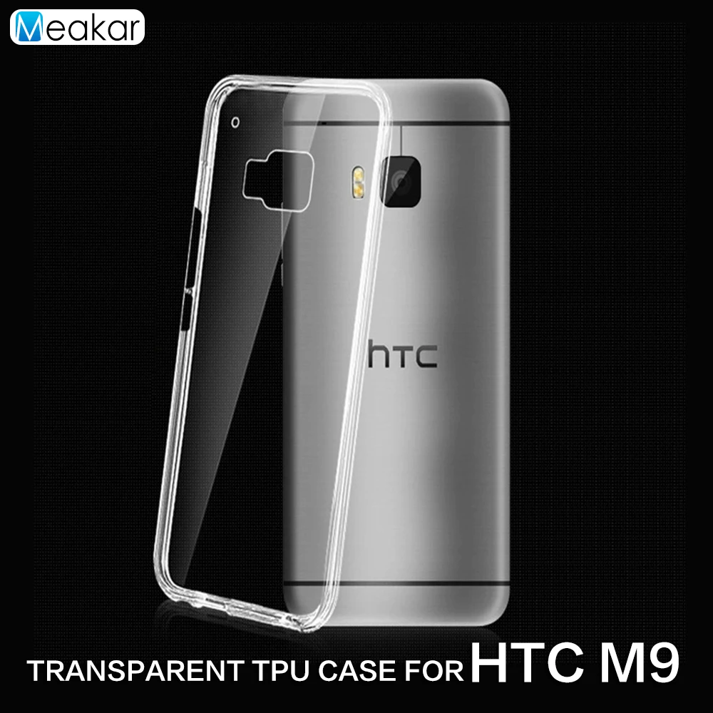 Прозрачный мягкий силиконовый чехол из ТПУ 5 0 для HTC One M9 задней панели сотового