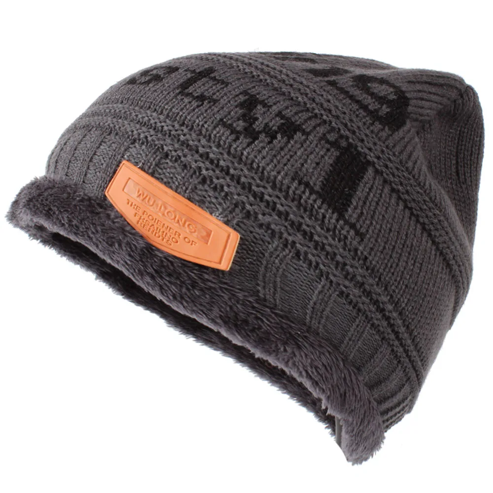 Зимние шапки Skullies Beanies вязаная шапка для женщин и мужчин теплые двухслойные