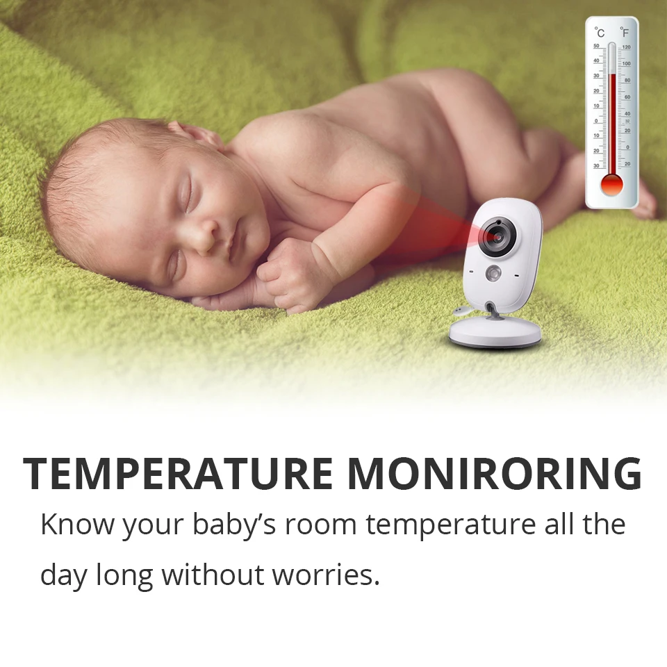 Wireless Baby Monitor VB603 3.2 inch BeBe Baba Electronic Babysitter Radio Video Baby Camera Nanny