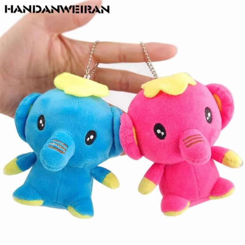 

1PCS Mini Elephant Plush Toys Cute Animal Stuffed Small Pendant Elephants Toy Holiday Activit Gift For Kids 11CM HANDANWEIRAN