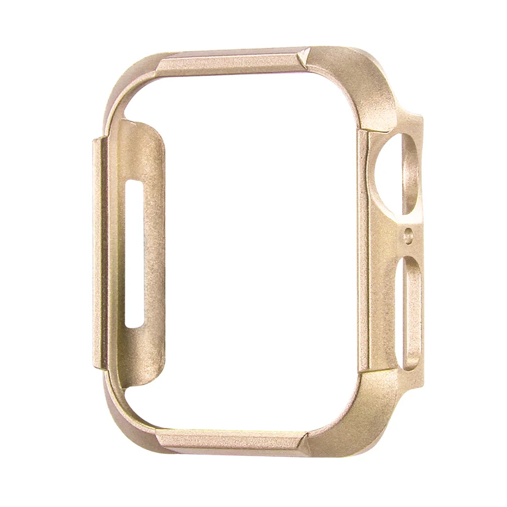 Модный 40 мм 44 мм бампер для Apple Watch Series 5 4 Чехол легкий тонкий средство защиты ПК чехол для iWatch Shell аксессуары - Цвет: Gold