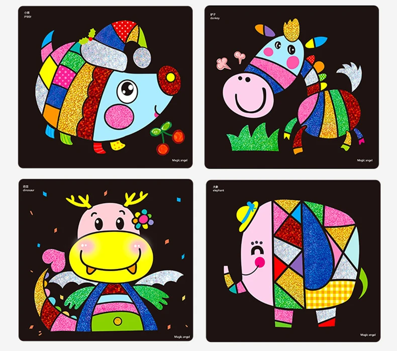 20 шт. волшебные игрушки для рисования блестящая бумага художественная Живопись карты креативные детские раскраски DIY ремесло Обучающие Развивающие игрушки для детей