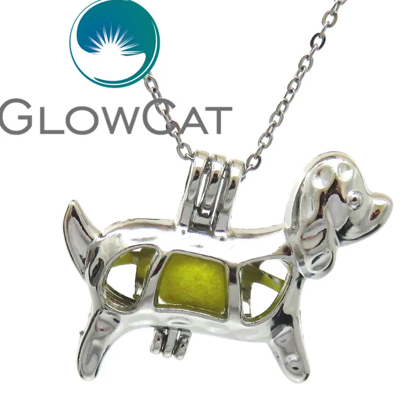 BFF Jewelry Fashion Aromatherapy Essential Oil Necklace Diffuser Locket Necklaces Animal Cat Pendant