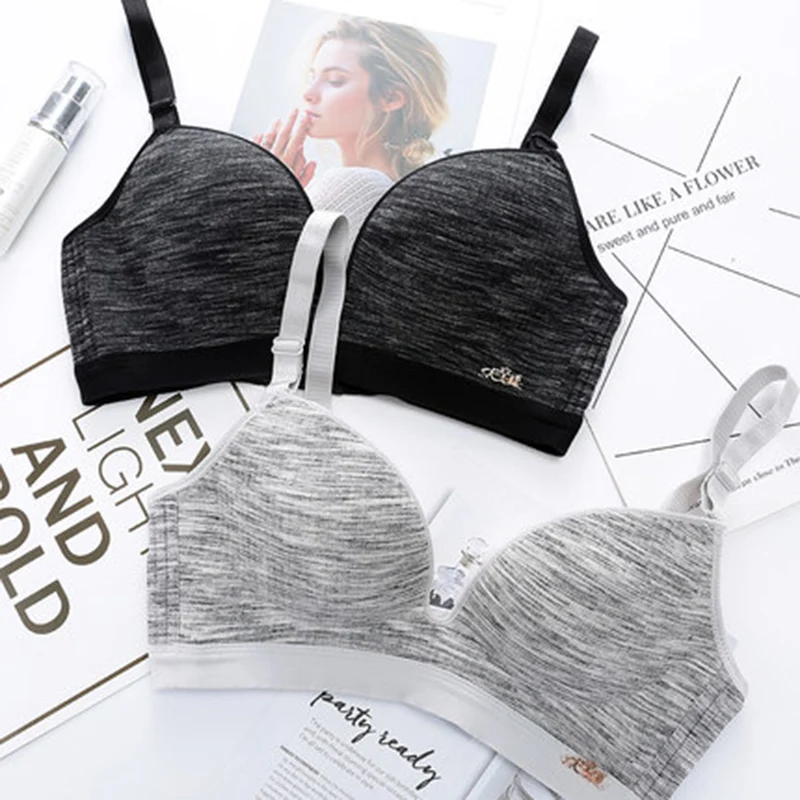 

Sexy Bras for Women Push Up Bra Wire free Lingerie Seamless Bralette BH 3/4 Cup Sports Shake proof Cotton Female Underwear black