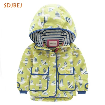 

2018 Hooded Casaco Infantil Baby Spring Jacket Infantil Menina Girls Jacket And Coat Windbreaker Kids Outerwear Coat For Girls