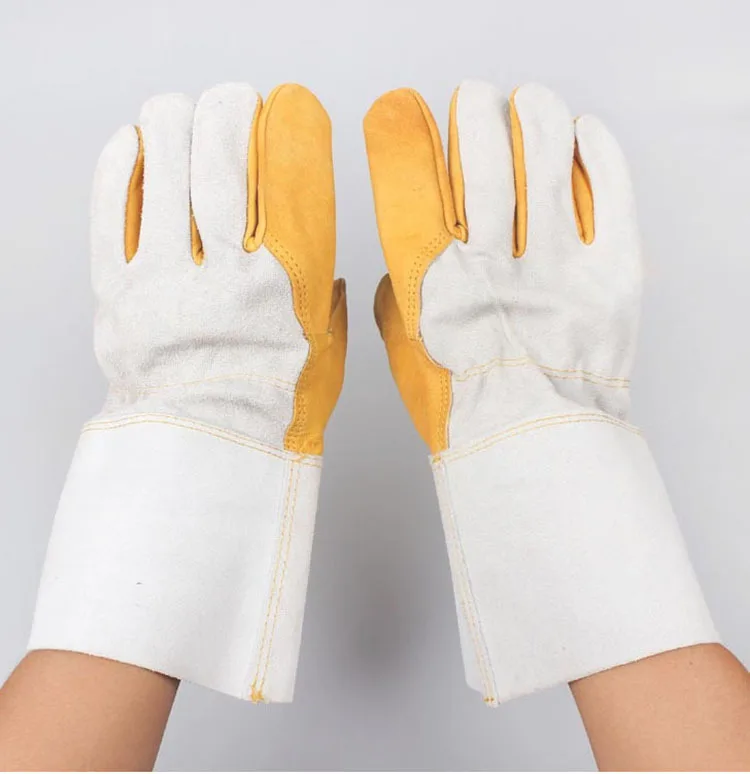 Image Welding gloves Safety Gloves Workplace Safety Supplies Security   Protection Welding special leather gloves Division of duties